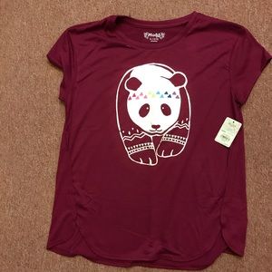 Mudd Burgundy & Silver Panda T-Shirt